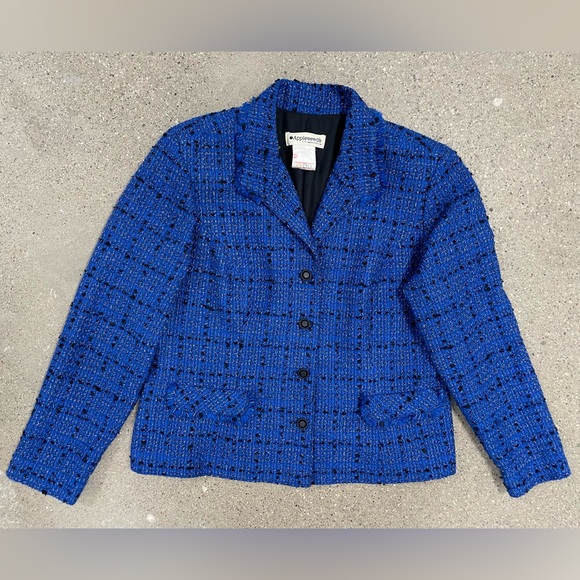 Vintage Formal or Business Casual APPLESEED 2 Piece LUXURY SUIT Blazer & Skirt - Picture 5 of 15